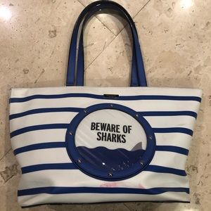 Kate spade beware of sharks tote